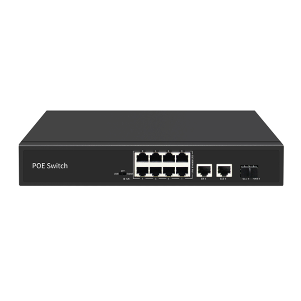 8 PORT 10/100 + 2 10/100/1000 +1 SFP POE (120W)